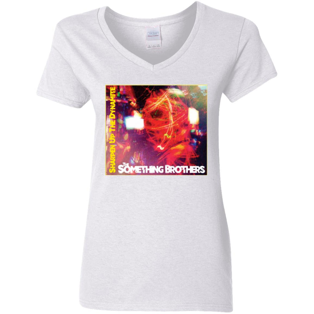 Sharpen Up The Dynamite album Ladies' 5.3 oz. V-Neck T-Shirt -G500VL