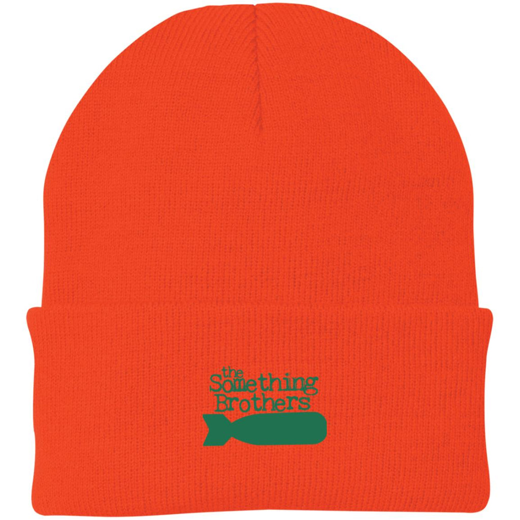 The Something Brothers "Bomb" Green Embroidered Design Knit Cap
