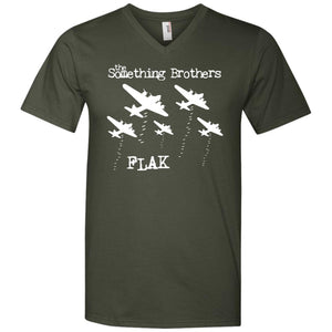 The Something Brothers FLAK Bombers Men's Printed V-Neck T-Shirt - No Background Color